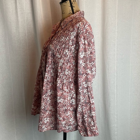 Anthropologie Pilcro Sasha Smocked Floral Top - Picture 6 of 10